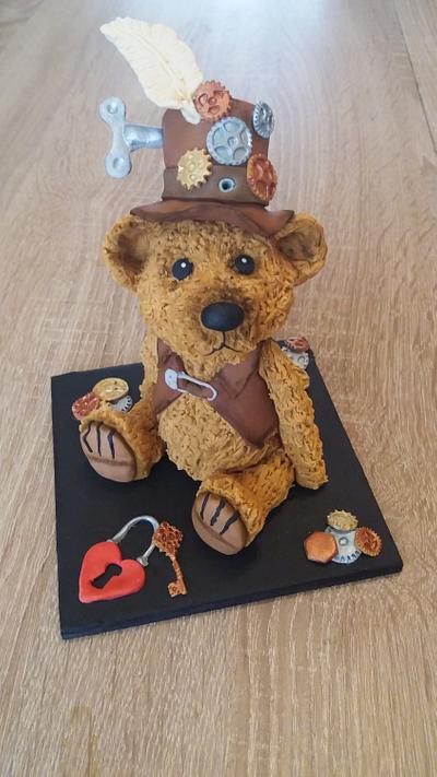 steampunk bear 💜 - Cake by Petra