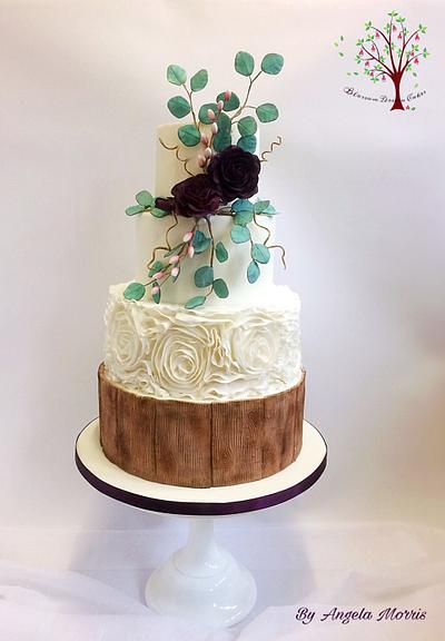 Rosette ruffles wedding cake - Cake by Blossom Dream Cakes - Angela Morris