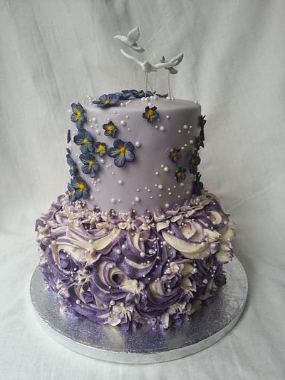 Bird and Violets Cake - Cake by Gabriella