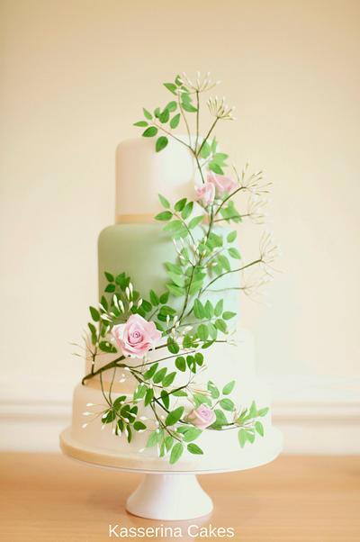 Jasmine Rose wedding cake - Cake by Kasserina Cakes
