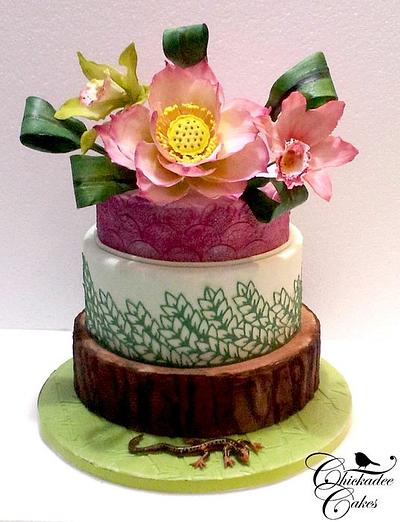 lotus cake - Cake by Chickadee Cakes - Sara