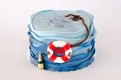 Sailor cake for the 50th anniversary  - Cake by Rositsa Lipovanska