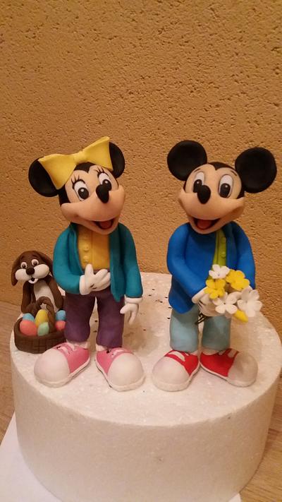 mickey and minnie different style - Cake by Petra