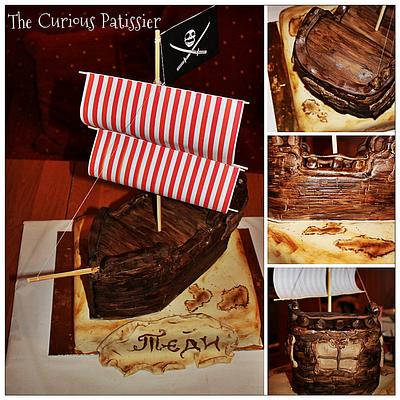 Pirate Ship Cake - Cake by The Curious Patissier