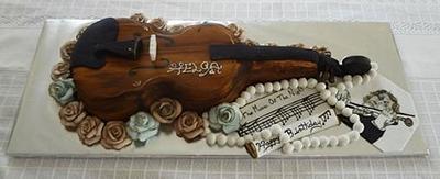 Violin Cake - Cake by Couture Cakes by Novy