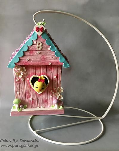 Hanging Birdhouse Cake - Cake by Cakes By Samantha (Greece)