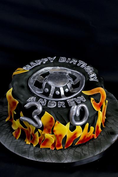 Tire on Fire - Cake by Piece O'Cake 