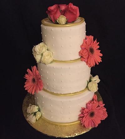 Floral wedding cake - Cake by Yvonne's Cake Creation