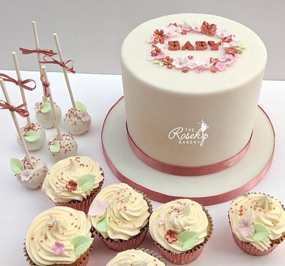 Rose Gold and Pastels Baby Shower - Cake by The Rosehip Bakery