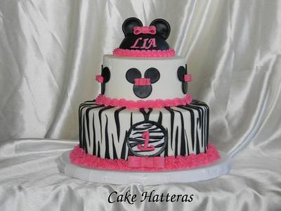 Zebra Minnie - Cake by Donna Tokazowski- Cake Hatteras, Martinsburg WV
