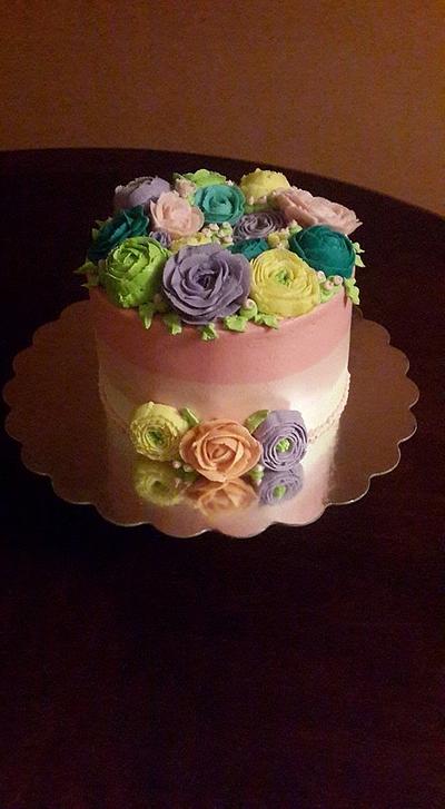 Buttercream flower cake - Cake by Juli