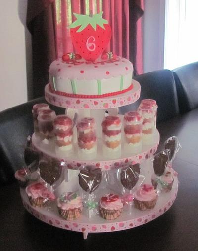 Strawberry Cupcake Tower - Cake by Jaybugs_Sweet_Shop
