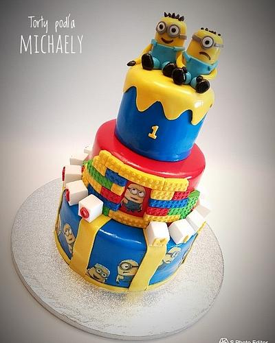 Minions and lego - Cake by Michaela Hybska