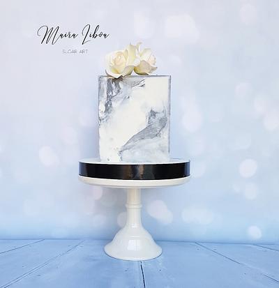 Marble & roses - Cake by Maira Liboa