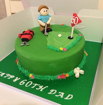 Golf theme - Cake by Blossomandbluebell