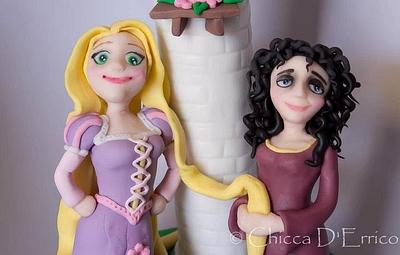 rapunzel and mother gothel - Cake by Chicca D'Errico