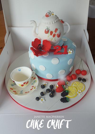 Teapot Birthday Cake - Cake by Janette MacPherson Cake Craft