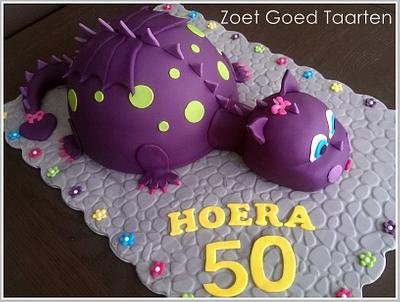 Girl Dragon Cake - Cake by Zoet Goed Taarten