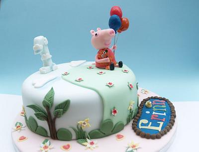 Peppa pig 1st birthday cake  - Cake by Melanie Jane Wright