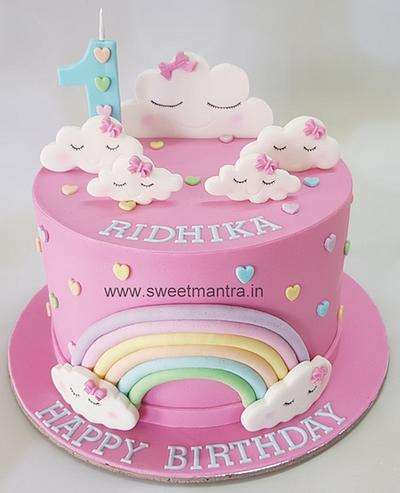 Rainbow theme cake - Cake by Sweet Mantra Homemade Customized Cakes Pune