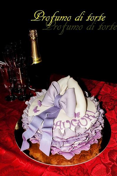 purple bow cake - Cake by Profumo di torte