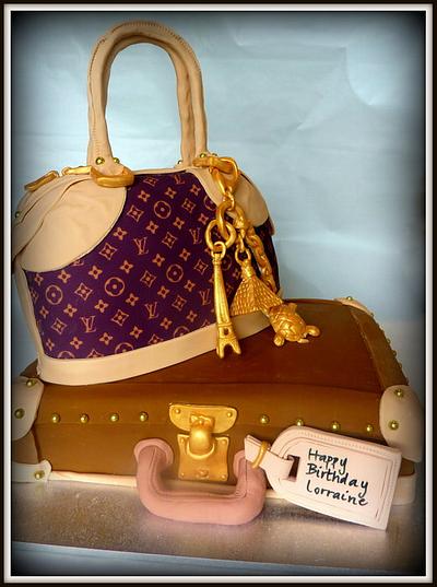 Lv bag and suitcase - Cake by The cake shop at highland reserve