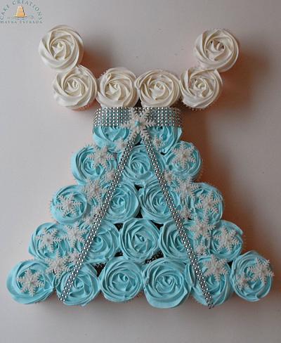 Frozen Princess Cupcake Dress - Cake by Cake Creations by ME - Mayra Estrada