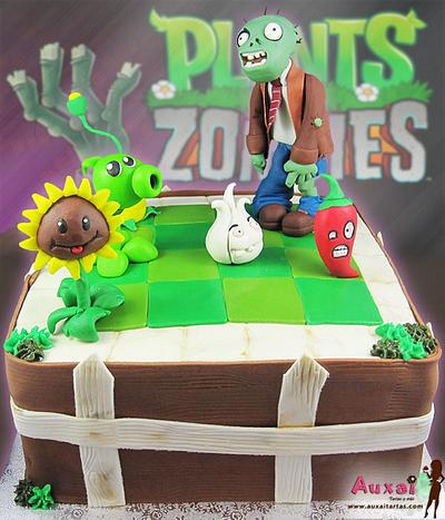 Plants vs Zombies cake - Cake by Auxai Tartas