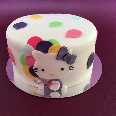Hello Kitty with baloons - Cake by Dasa