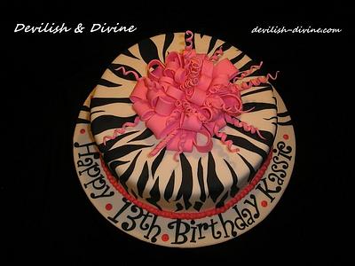 Hot Pink Zebra cake - Cake by DevilishDivine