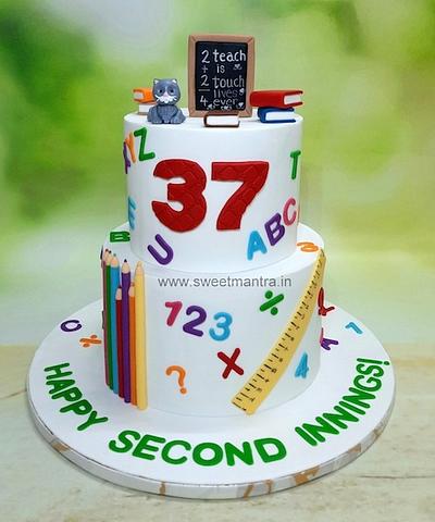 Teacher retirement cake - Cake by Sweet Mantra Homemade Customized Cakes Pune