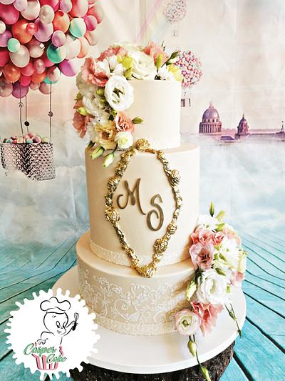 Vintage wedding cake - Cake by Casper cake