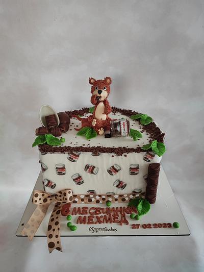 1/2 cake 💙 Nutella Bear  - Cake by Tsanko Yurukov 