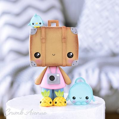 Suitcase Cake Topper - Cake by Crumb Avenue