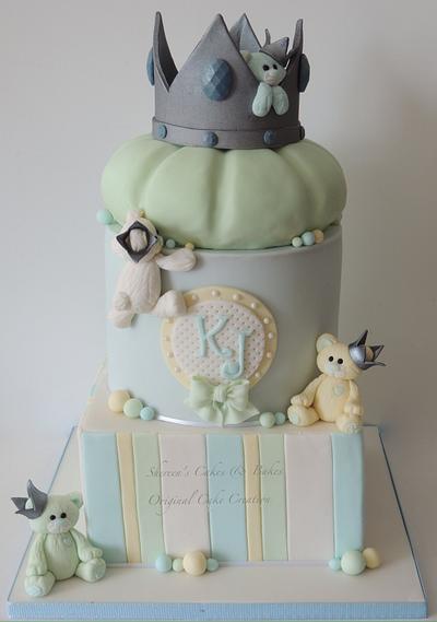 Teddy Christening cake - Cake by Shereen