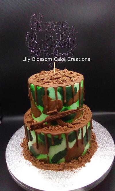 Army Camouflage Cake - Cake by Lily Blossom Cake Creations