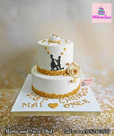 Silhouette Engagement cake - Cake by Mero Wageeh
