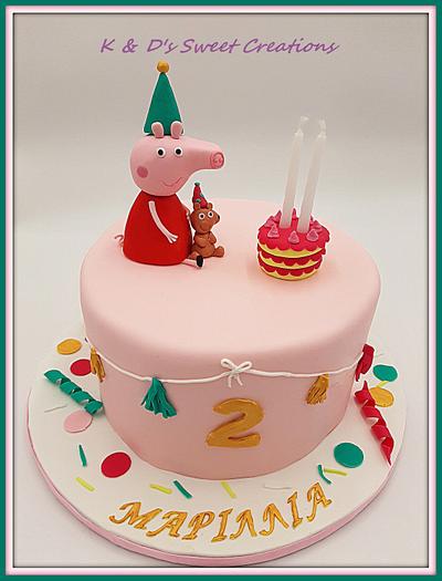 Peppa the pig birthday cake - Cake by Konstantina - K & D's Sweet Creations