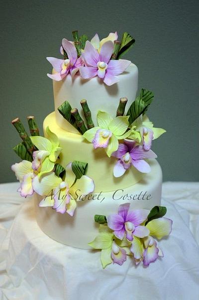 Orchids - Cake by Cosette