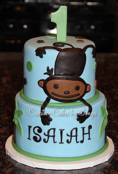 Monkey 1st Birthday Cake - Cake by Sonya