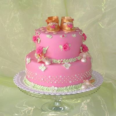Baby shoes for little princess - Cake by Eva Kralova