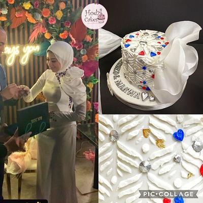 Dresslike Engagement Cake - Cake by Hend Taha-HODZI CAKES