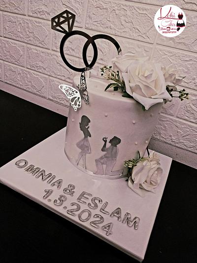 "Engagement cake" - Cake by Noha Sami