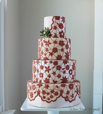 lace dress cake - Cake by the cake outfitter