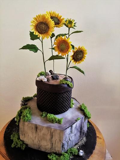 Sunflower cake - Cake by babkaKatka