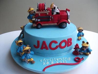 Fire Engine birthday cake - Cake by SugarAllure