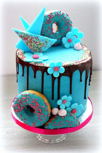 Blue douhgnut cake - Cake by Anastasia Krylova
