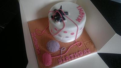 Cat birthday cake - Cake by K Cakes