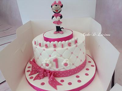 1st Birthday Cute Minnie mouse - Cake by Sweet Lakes Cakes
