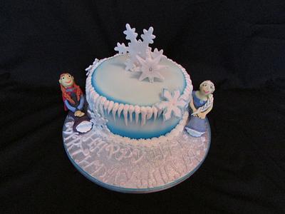'Frozen' 4th Birthday cake. - Cake by The Annie Grace Bakery